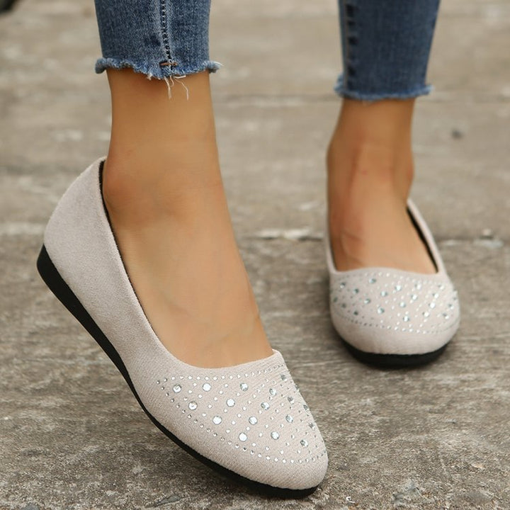 Damen Elegante Ballerinas mit funkelndem Strass-Detail und komfortabler Sohle Drune