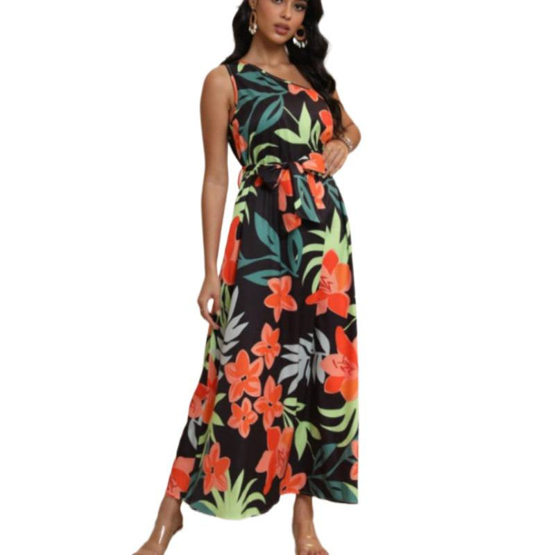 Damen Maxikleid mit floralem Design und schmalem Schnitt Drune