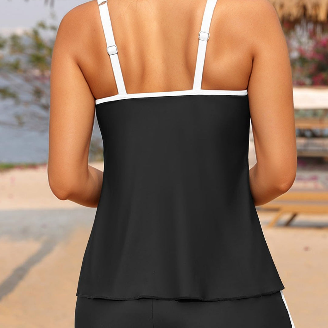 DamenSportliches Tankini-Set mit praktischen Shorts und verstellbaren Trägern Drune