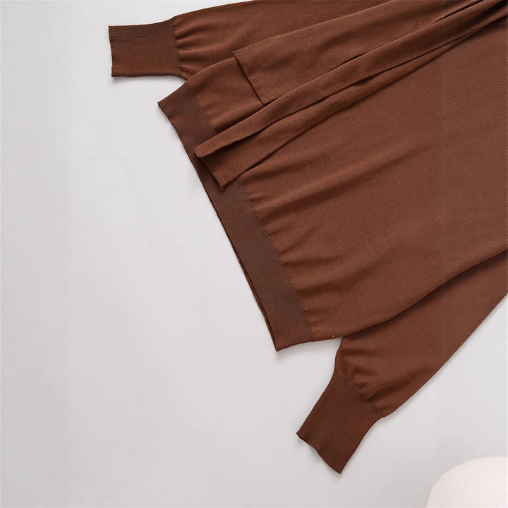 Damen modischer Pullover mit asymmetrischem Kragen Drune