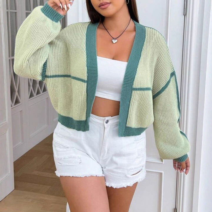 Damen Grobstrickjacke mit weit geschnittenen Ärmeln und auffälligem Design Drune