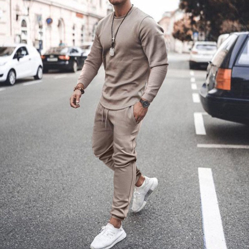 Herren Sportlicher Lounge-Anzug mit lässigem Schnitt und flexibler Bund Drune