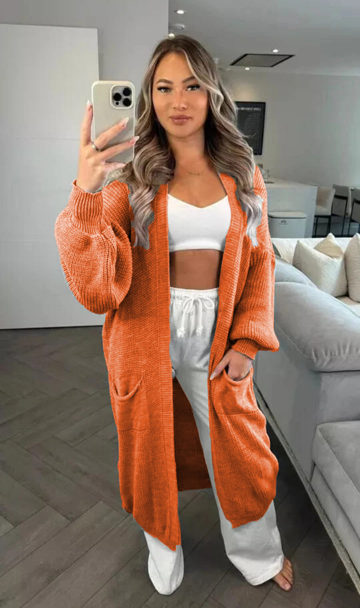 Damen Grobstrickcardigan im lässigen Oversized-Stil mit praktischen Taschen Drune
