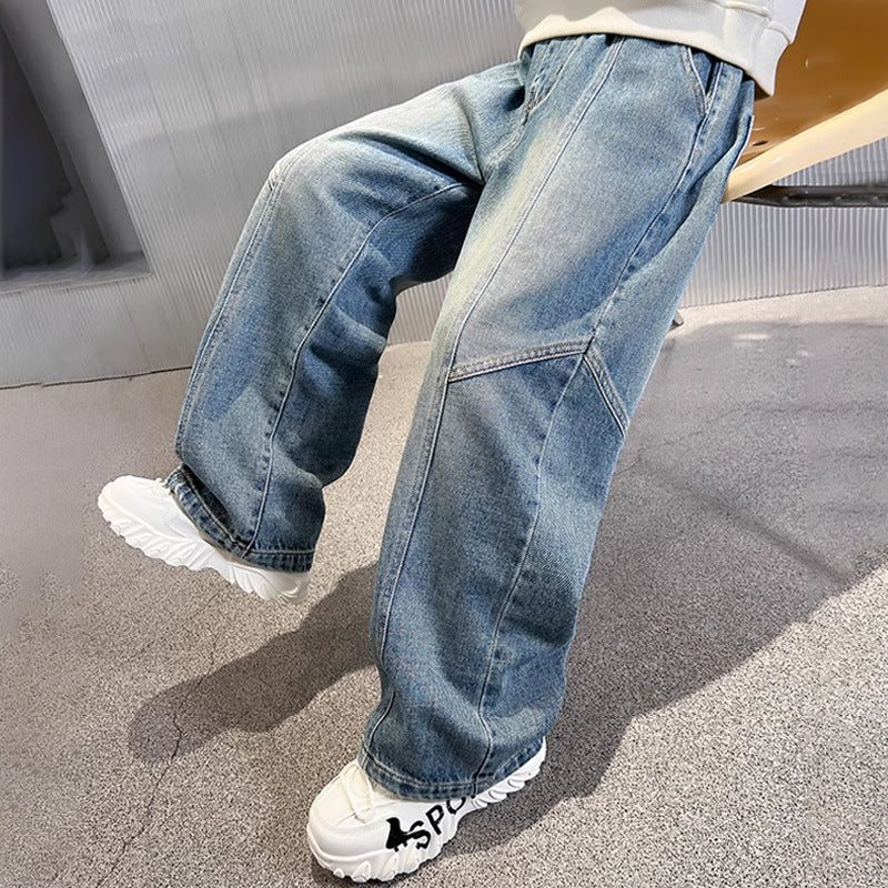 Jungen weite Denim-Hose mit einzigartigem Design Drune