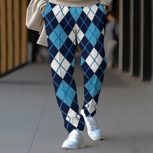 Damen Jogginghose mit Rautenmuster Drune