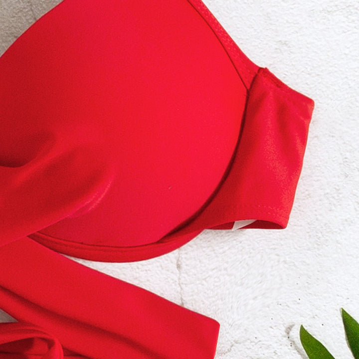 Damen Bikini-Oberteil mit verspieltem Knoten und elegantem Design Drune