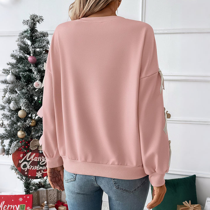 Damen Oversized Sweater mit verspielten Schleifendetails Drune
