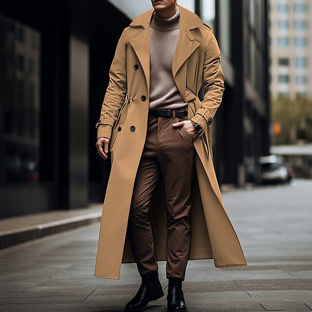 Herren eleganter Übergangsmantel mit modernem Schnitt und praktischen Taschen Drune