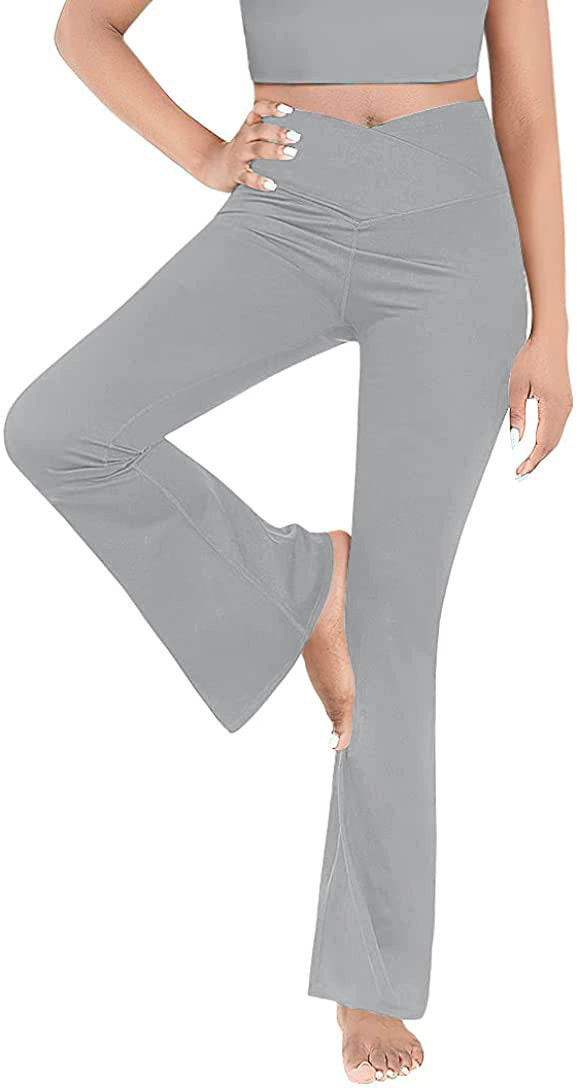 Damen lässige Bootcut-Leggings mit hohem Bund und atmungsaktivem Material Drune