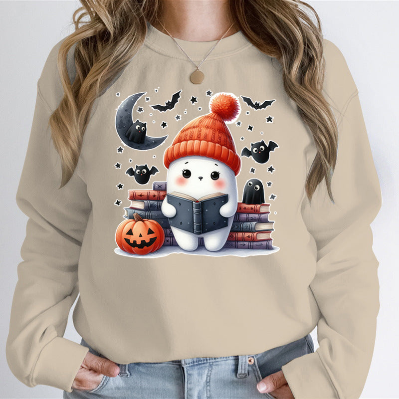 Damen Sweatshirt mit verspieltem Halloween-Motiv und hochwertigem Material Drune