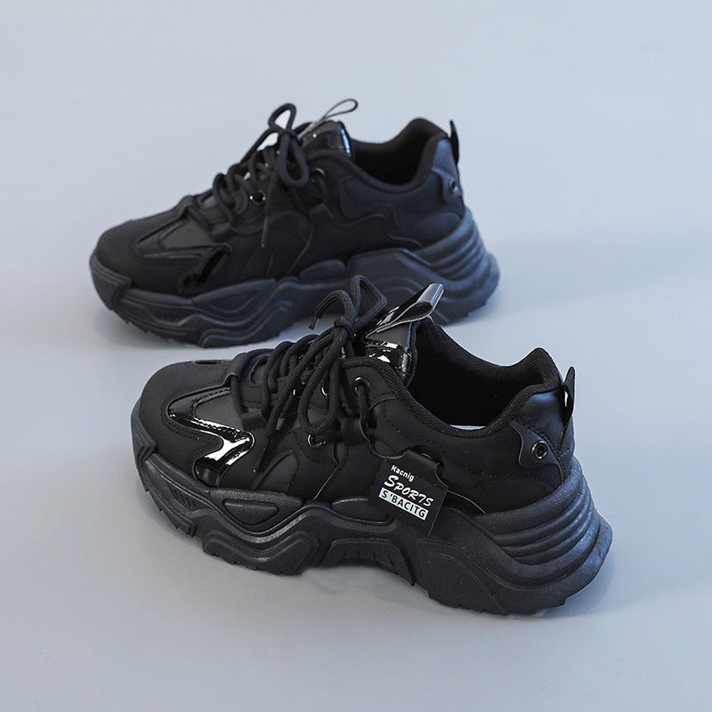 Damen modische Chunky Sneakers mit atmungsaktiver Mesh-Oberfläche und dämpfendem Sohlenprofil Drune