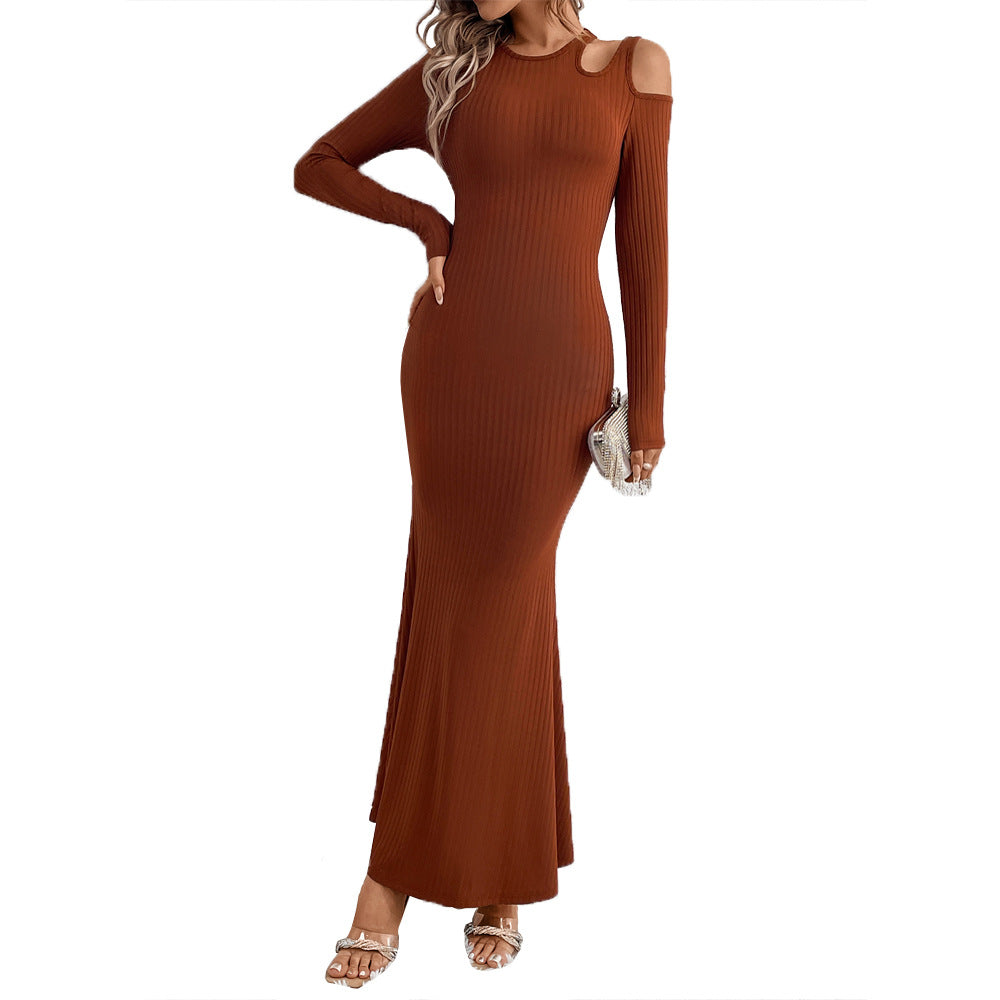 Damen Maxikleid mit elegantem Cut-Out-Design und figurumspielendem Schnitt Drune
