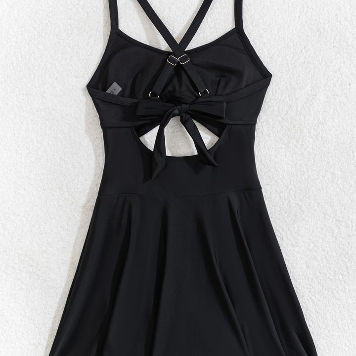 Damen Tankini-Set mit elegantem Wickelrock und tiefem V-Ausschnitt Drune