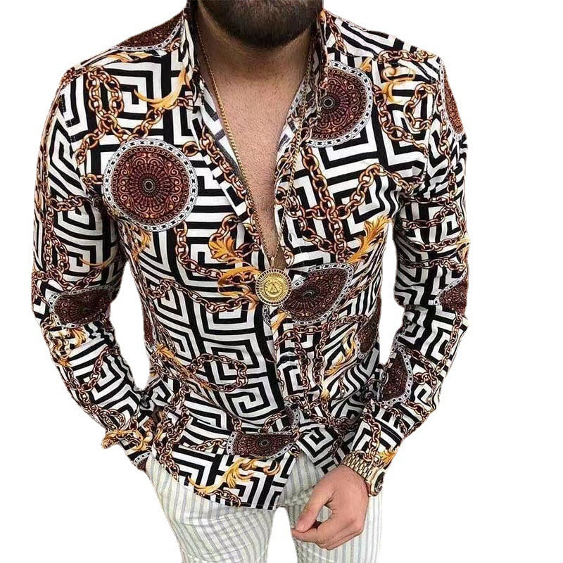 Herren Kurzarmhemd mit elegantem Muster Drune