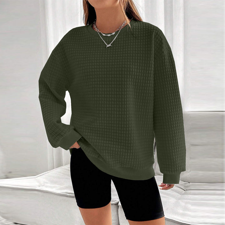 Damen bequemer Oversized Pullover mit strukturiertem Design Drune