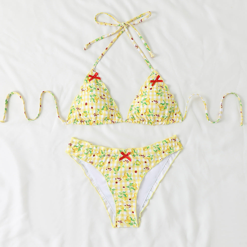 Damen verspielter Triangel-Bikini Drune
