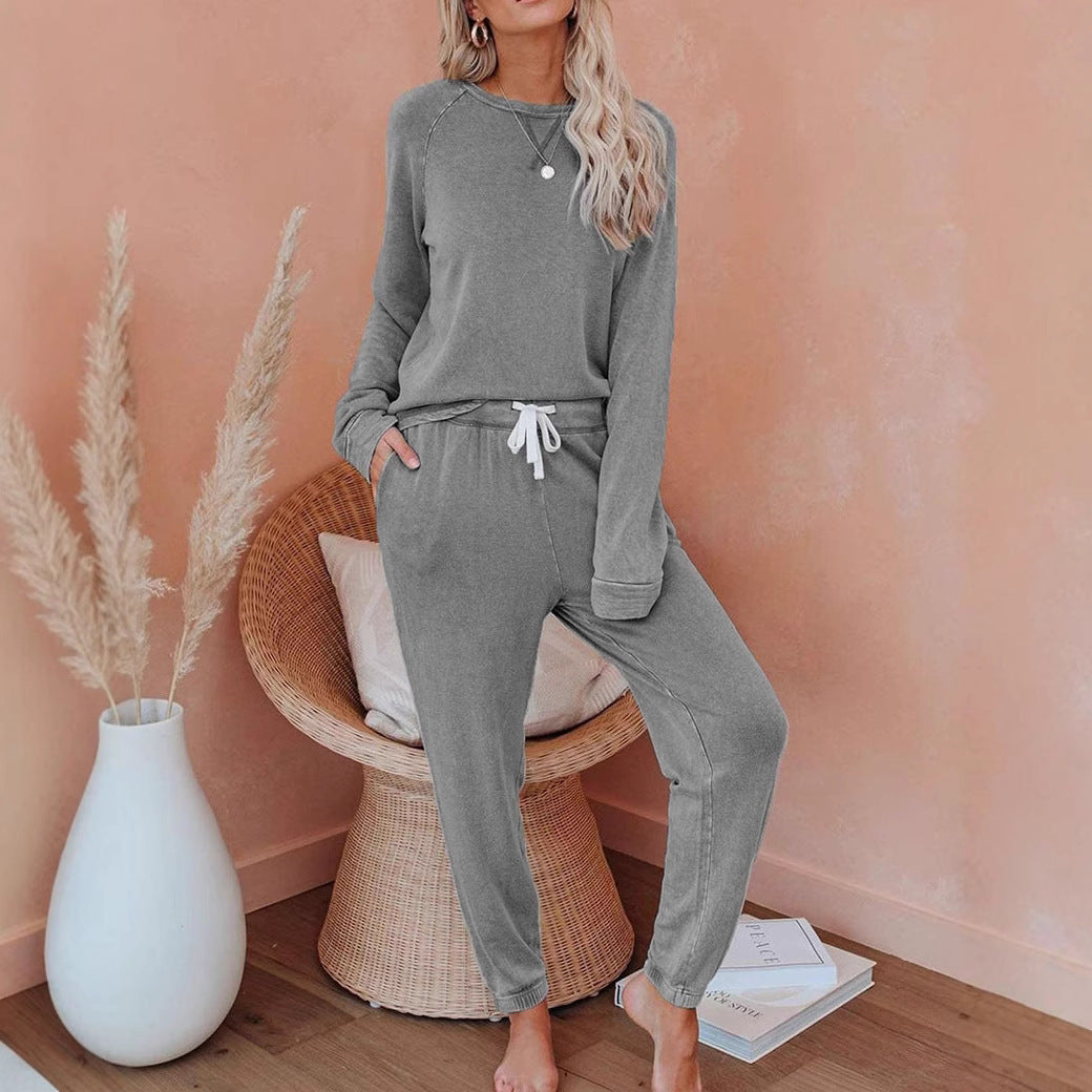 Damen Bequemes Lounge-Set mit schickem Oversized-Pullover und entspannender Hose Drune