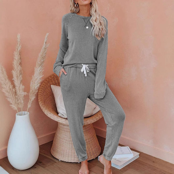 Damen Bequemes Lounge-Set mit schickem Oversized-Pullover und entspannender Hose Drune