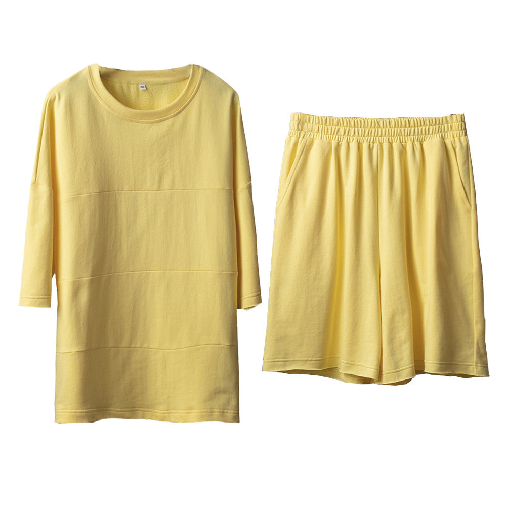 Damen Freizeitset mit lässigem T-Shirt und Shorts Drune