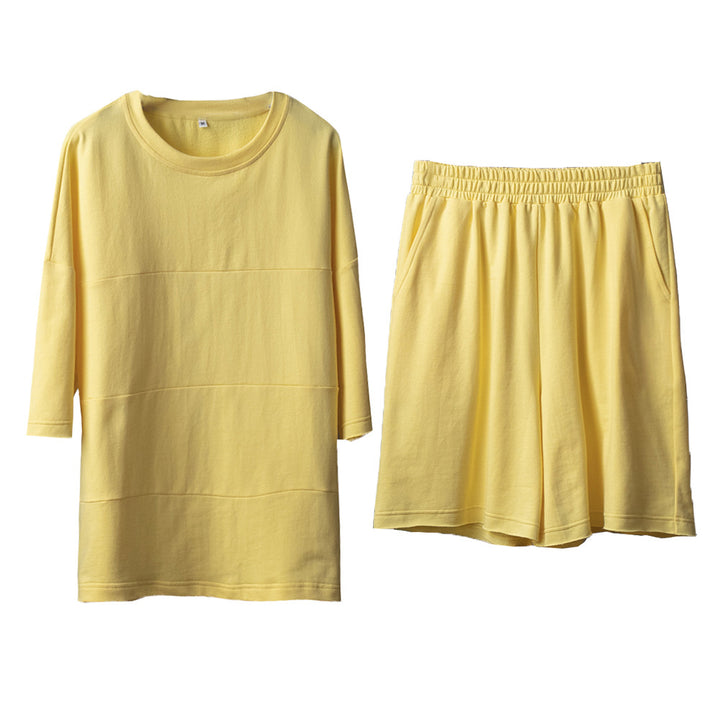 Damen Freizeitset mit lässigem T-Shirt und Shorts Drune