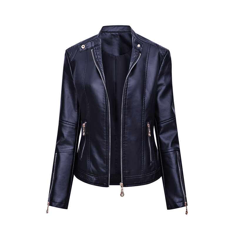 Damen Kunstlederjacke im Biker-Stil Drune