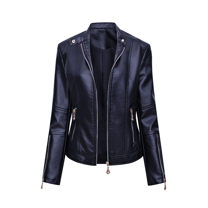 Damen Kunstlederjacke im Biker-Stil Drune