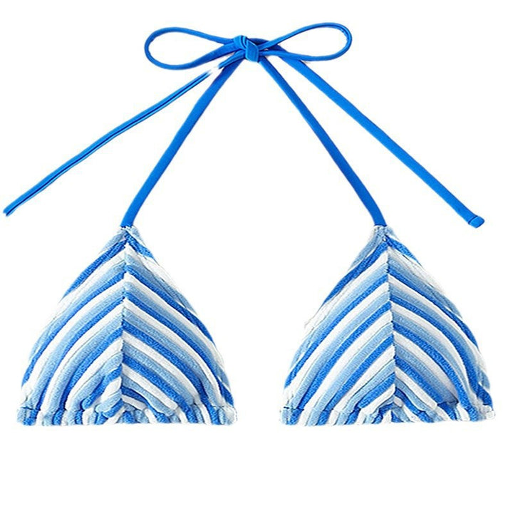 Damen Triangel-Bikini mit gestreiftem, weichem Material Drune