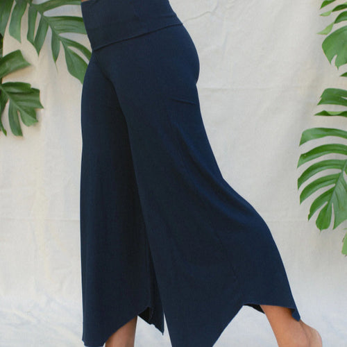 Damen Weite Jersey-Hose mit seitlichen Taschen und elastischem Bund Drune