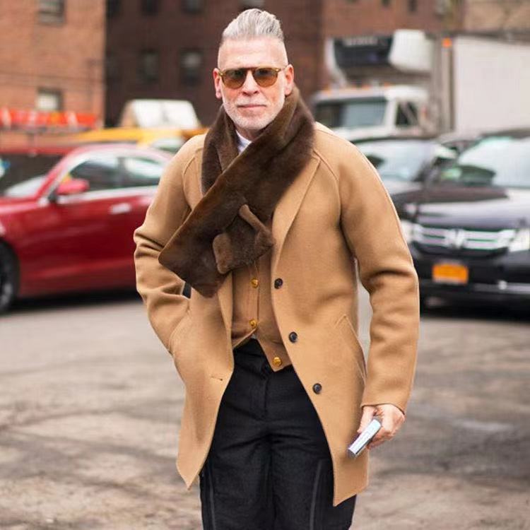 Herren lässiger Dufflecoat mit schickem Stehkragen und praktischen Taschen Drune