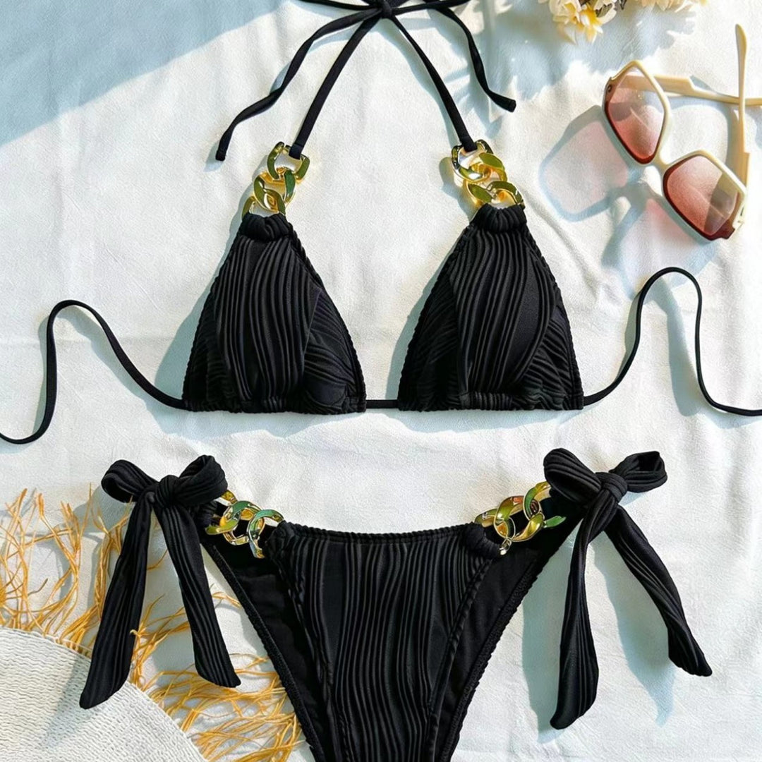 Damen Triangel-Bikini mit elegantem Ketten-Detail Drune