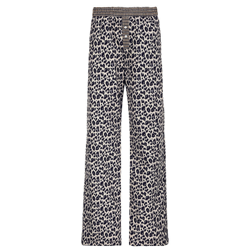 Damen Modische Leoparden-Hose mit elastischem Bund Drune