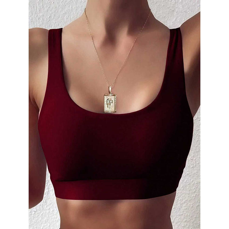 Damen Sportlicher Crop-Top BH Drune