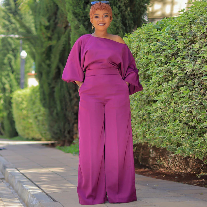 Damen Elegante Hose mit übergroßen Ärmeln und weitem Bein Drune