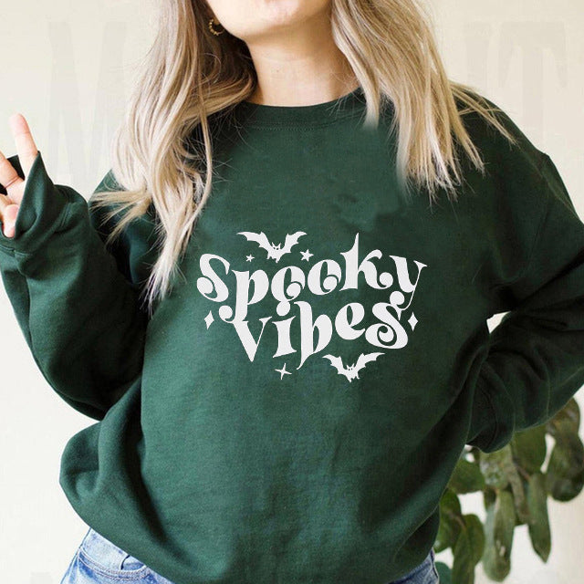 Damen Sweatshirt mit verspieltem Halloween-Design und bequemer Passform Drune