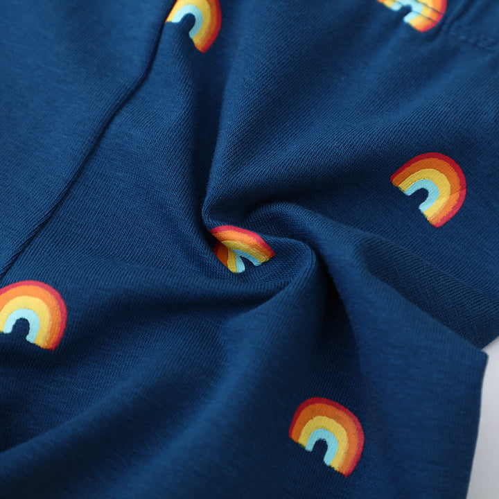 Mädchen Leggings mit buntem Regenbogenmotiv Drune