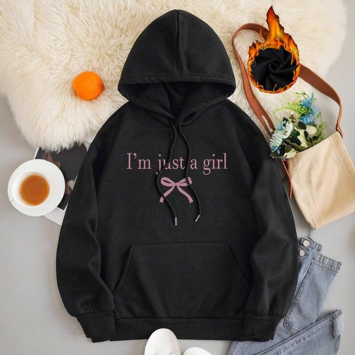 Damen Kapuzenpullover mit modernem Spruch und klassischem Schnitt Drune