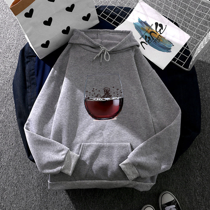 Damen Hoodie mit künstlerischem Glasdesign Drune