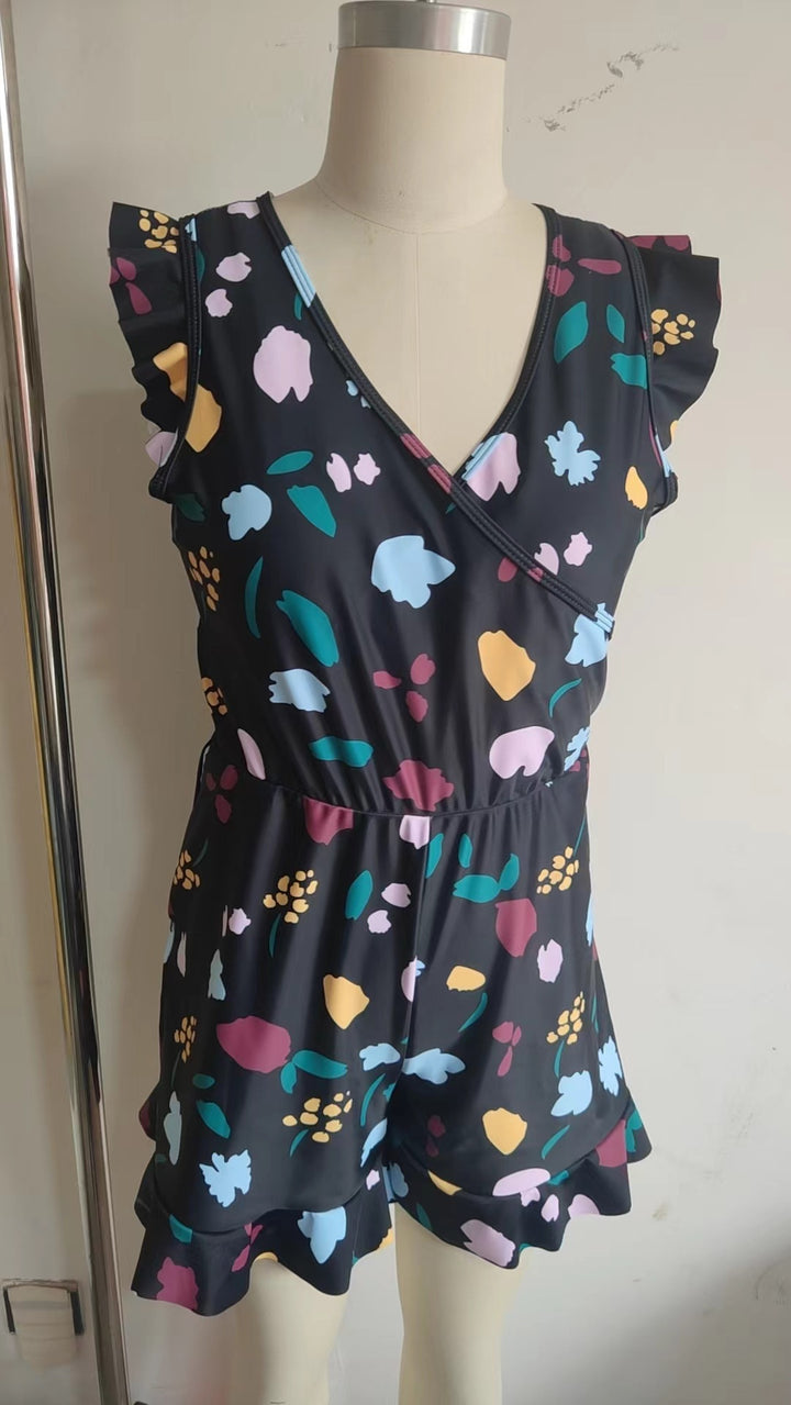 Damen Freizeit Overall mit floralem Design Drune