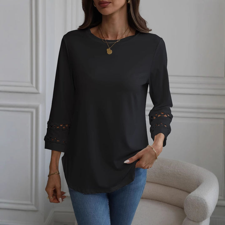 Damen modisches Oberteil mit eleganten Lochdetails Drune