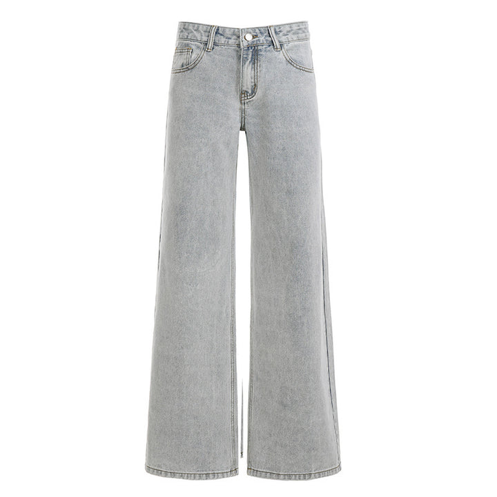 Damen hochgeschnittene weite Jeans Drune
