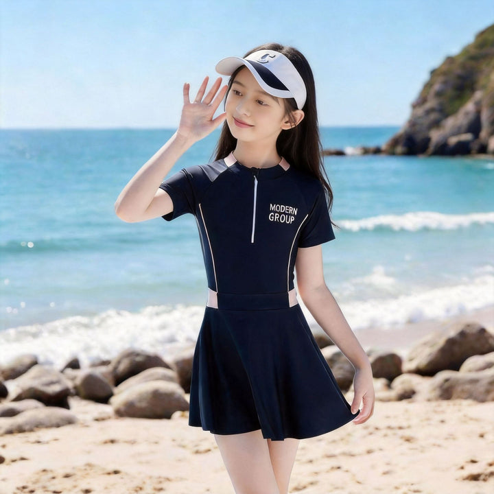 Mädchen Schwimmanzug mit Rock Drune