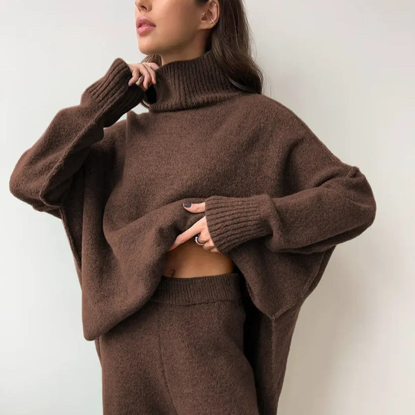 Damen Cozy Loungewear Set aus weichem Strick Drune
