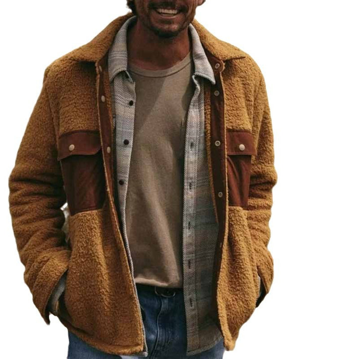 Herren Fleece-Jacke mit doppellagigem Design und praktischen Taschen Drune