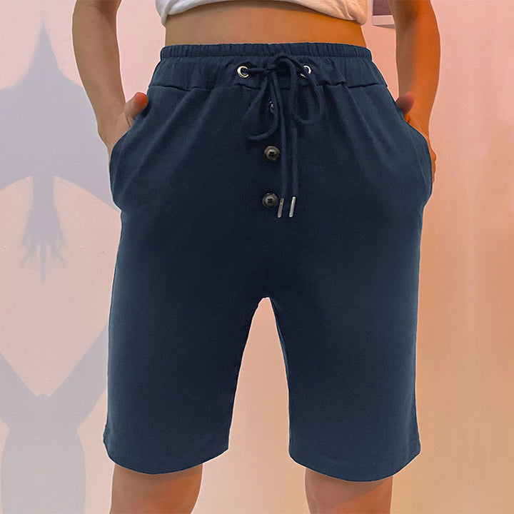 Damen Freizeit-Bermudashorts mit elastischem Bund und praktischen seitlichen Taschen Drune