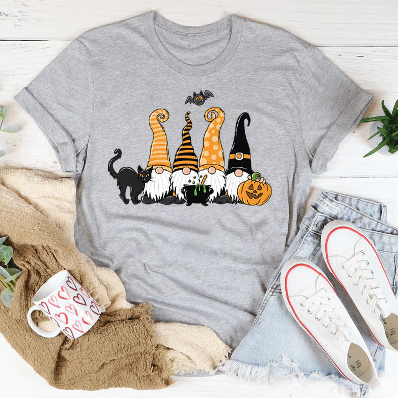 Damen Halloween-Themen Grafik T-Shirt mit verspieltem Wichtel-Design Drune