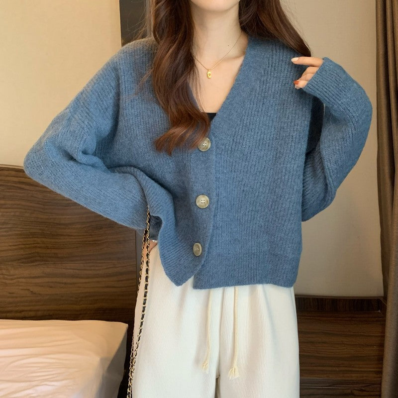 Damen Komfortabler Strickcardigan mit Knopfdetails und feiner Struktur Drune