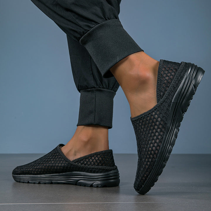 Damen nan luftige Schlupfsneaker mit Honigwaben-Strickoberteil und gedämpfter Komfortsohle Drune