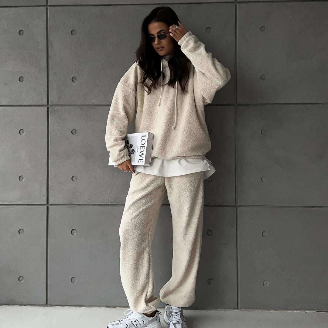 Damen Gemütliches Freizeit-Set aus weichem Fleece Drune
