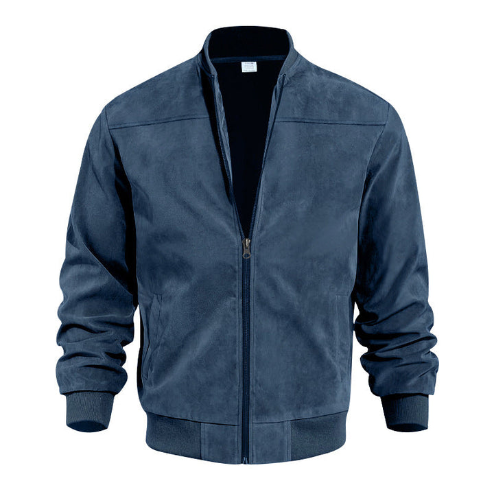 Herren lässige Bomberjacke mit elastischen Bündchen und praktischen Taschen Drune