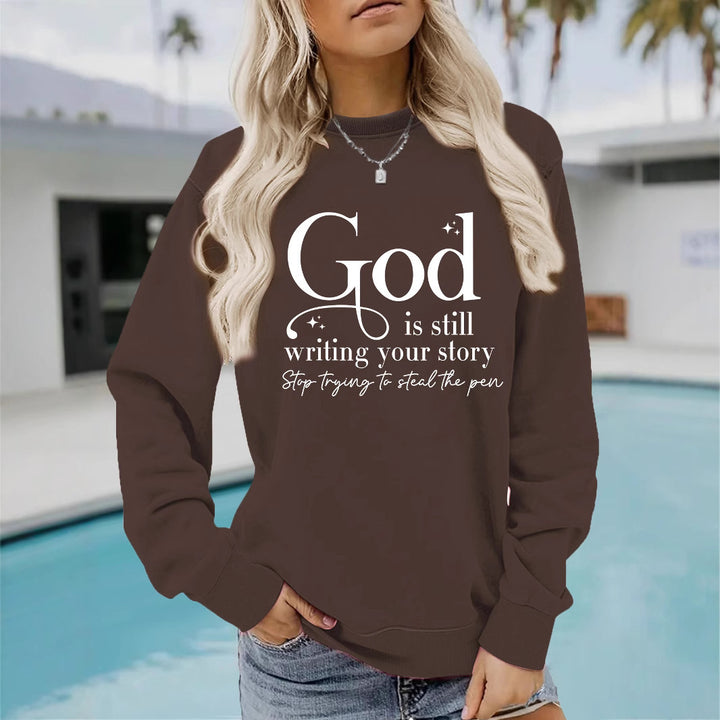 Damen Sweatshirt mit inspirierendem Schriftzug Drune